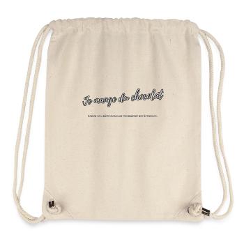 Je mange du chocolat - Sac à cordon recyclé Stanley/Stella - blanc naturel - Devant
