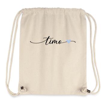 Timo Name Calligraphy Font - Stanley/Stella Recycled Gym Bag - natural - Front