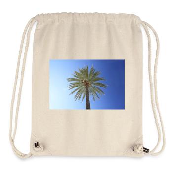 Palme mit blauem Himmel - Urlaubsfeelinge - Stanley/Stella recycelter Gym Bag - Naturweiß - Vorne