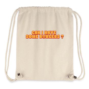 Kann ich Burger essen? - Stanley/Stella recycelter Gym Bag - Naturweiß - Vorne