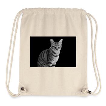 Cat white-black - Stanley/Stella Recycled Gym Bag - natural - Front