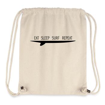 eat sleep surf repeat - Stanley/Stella recycelter Gym Bag - Naturweiß - Vorne