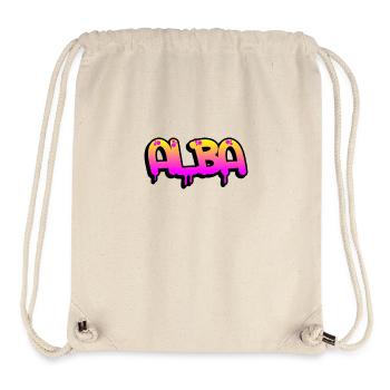 Graffiti name Alba - Stanley/Stella recycelter Gym Bag - Naturweiß - Vorne
