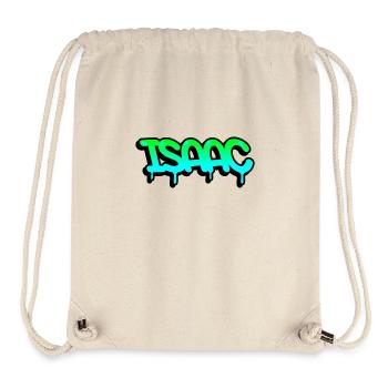 Graffiti First Name Isaac - Stanley/Stella Recycled Gym Bag - natural - Front