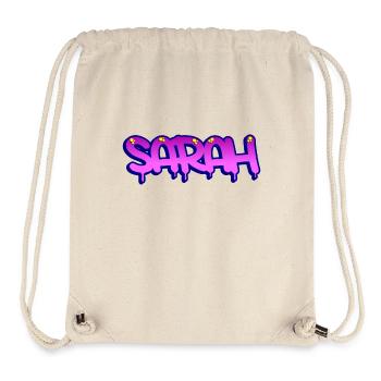 Graffiti Name Sarah - Stanley/Stella recycelter Gym Bag - Naturweiß - Vorne