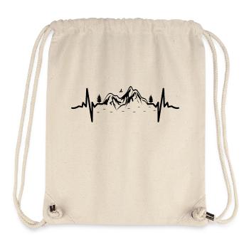 Heartbeat Mountain - Stanley/Stella Recycled Gym Bag - natural - Front