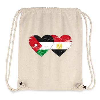Jordan Egypt Flag Heart Used - Stanley/Stella Recycled Gym Bag - natural - Front