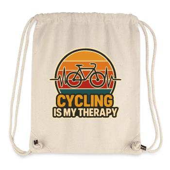 Fahrradtherapie Vintage Radfahren Fahrrad Fahrrad - Stanley/Stella recycelter Gym Bag - Naturweiß - Vorne