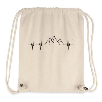 Mountains Heartbeat - Stanley/Stella Recycled Gym Bag - natural - Front