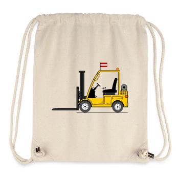 Chariot élévateur Austria Flag - Sac à cordon recyclé Stanley/Stella - blanc naturel - Devant
