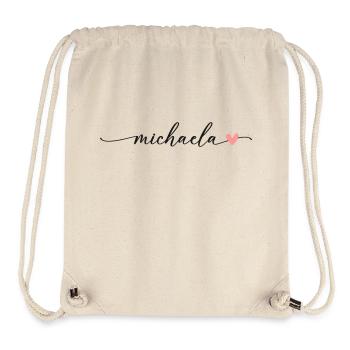 Michaela Name Kalligrafie Schrift - Stanley/Stella recycelter Gym Bag - Naturweiß - Vorne