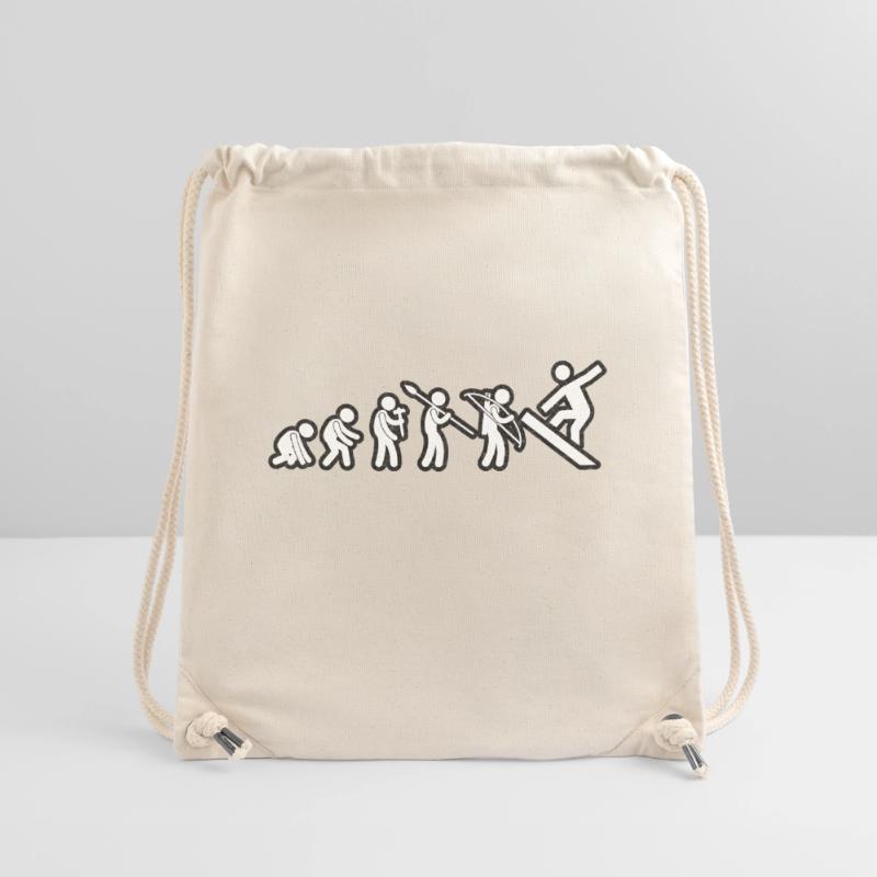 Evolution Snowboard Blanc Grunge Sac à cordon recyclé Stanley/Stella