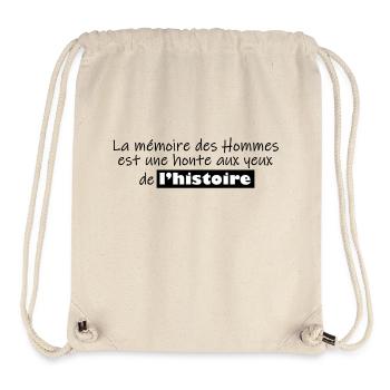 Mémoire des Hommes - Sac à cordon recyclé Stanley/Stella - blanc naturel - Devant