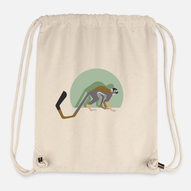 Totenkopfäffchen - Stanley/Stella recycelter Gym Bag - Naturweiß