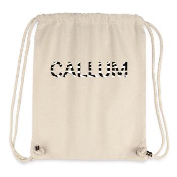 Callum prénom calumba - Sac à cordon recyclé Stanley/Stella - blanc naturel - Devant