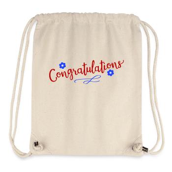 Congratulations Glückwunsch - Stanley/Stella Recycled Gym Bag - natural - Front