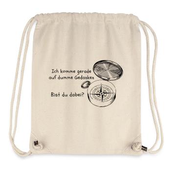 Kompass mit einem witzigen Text - Stanley/Stella recycelter Gym Bag - Naturweiß - Vorne