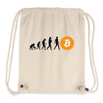 Évolution cryptographique du BTC Bitcoin - Sac à cordon recyclé Stanley/Stella - blanc naturel - Devant