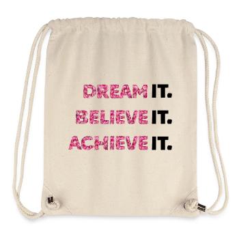 Floral Dreams: Believe & Achieve - Stanley/Stella Recycled Gym Bag - natural - Front