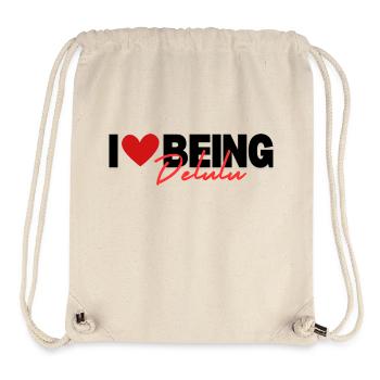 J’aime être Delulu - Sac à cordon recyclé Stanley/Stella - blanc naturel - Devant