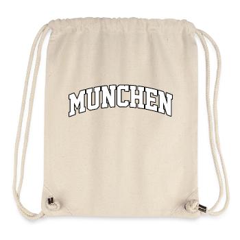 München-Logo: Kollegiales Design im deutschen Stil - Stanley/Stella recycelter Gym Bag - Naturweiß - Vorne