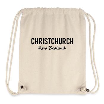 Christchurch - Nouvelle-Zélande - Aotearoa - Kiwi - Sac à cordon recyclé Stanley/Stella - blanc naturel - Devant