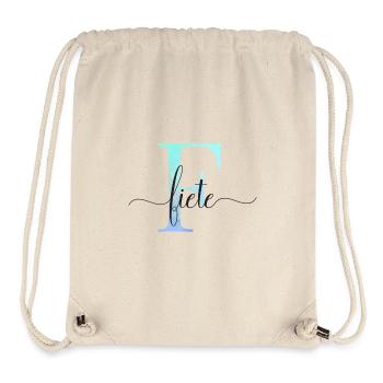 E| Monogramm | Name | Fiete| Watercolor - Stanley/Stella recycelter Gym Bag - Naturweiß - Vorne