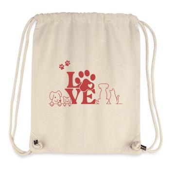 Love Pets Paws - Stanley/Stella Recycled Gym Bag - natural - Front