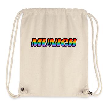 Münchner LGBTQ Pride Month Regenbogentext - Stanley/Stella recycelter Gym Bag - Naturweiß - Vorne