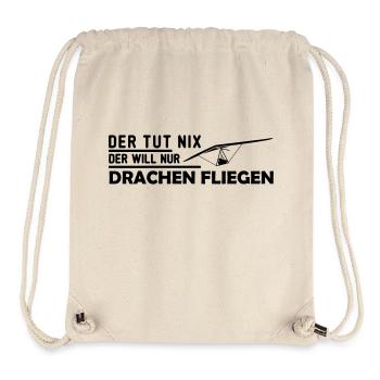 der will nur hängegleiten Geschenk - Stanley/Stella recycelter Gym Bag - Naturweiß - Vorne
