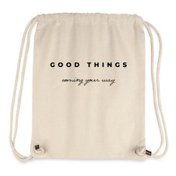 Good things coming your way - Stanley/Stella recycelter Gym Bag - Naturweiß - Vorne