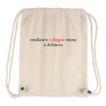 Meilleure Collègue Citation Femme - Sac à cordon recyclé Stanley/Stella - blanc naturel - Devant