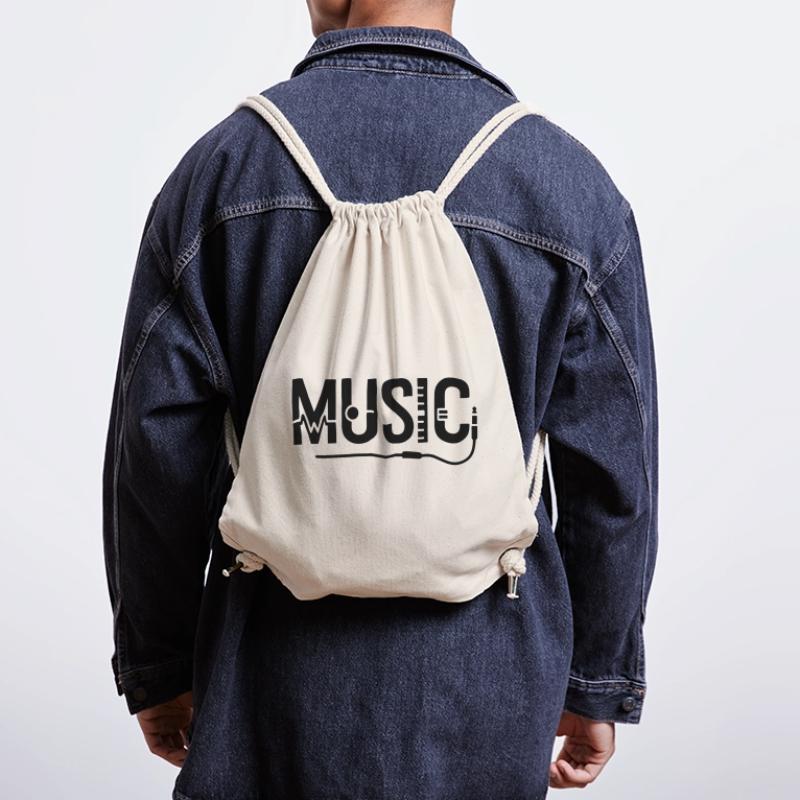 Conception musicale avec câble AUX Sac à cordon recyclé Stanley/Stella