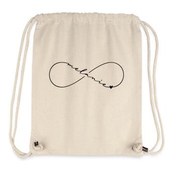Melanie Name Infinity Symbol - Stanley/Stella Recycled Gym Bag - natural - Front
