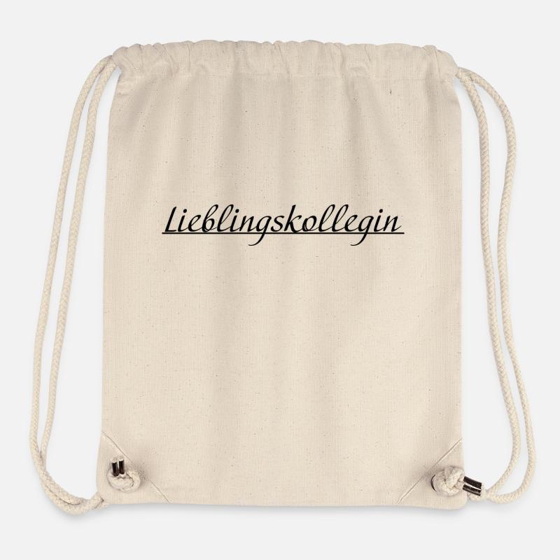 Lieblingskollegin schwarz - Stanley/Stella recycelter Gym Bag - Naturweiß