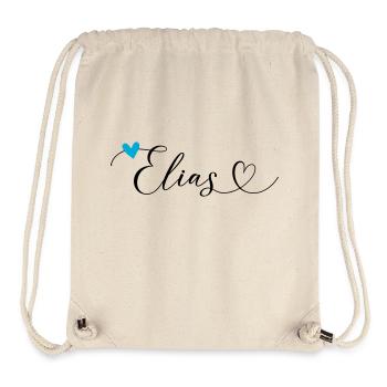 Elias Name Vorname Kalligrafieherz - Stanley/Stella recycelter Gym Bag - Naturweiß - Vorne