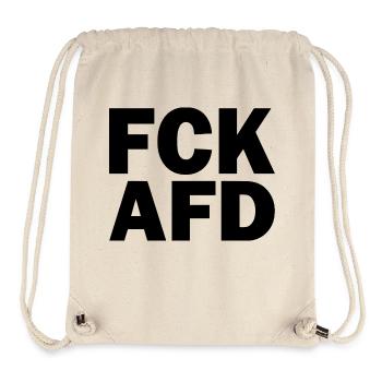 Fck afd - Stanley/Stella recycelter Gym Bag - Naturweiß - Vorne