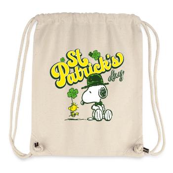 Peanuts Design Snoopy & Woodstock St. Pat's Day - Stanley/Stella recycelter Gym Bag - Naturweiß - Vorne