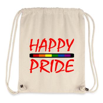 Happy pride - Sac à cordon recyclé Stanley/Stella - blanc naturel - Devant