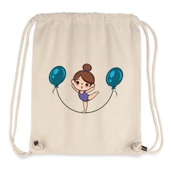 Dessin acrobate - Sac à cordon recyclé Stanley/Stella - blanc naturel - Devant