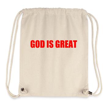 god is great - Stanley/Stella Recycled Gym Bag - natural - Front
