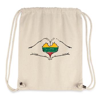 Lithuania flag heart shape used - Stanley/Stella Recycled Gym Bag - natural - Front