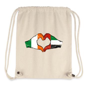 Ireland United Arab Emirates Heart - Stanley/Stella Recycled Gym Bag - natural - Front