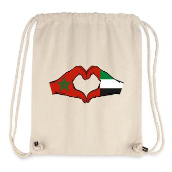 Morocco United Arab Emirates Heart - Stanley/Stella Recycled Gym Bag - natural - Front