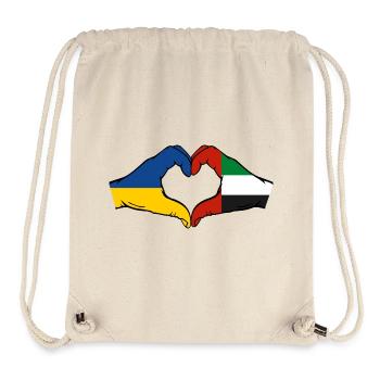Ukraine United Arab Emirates Heart - Stanley/Stella Recycled Gym Bag - natural - Front