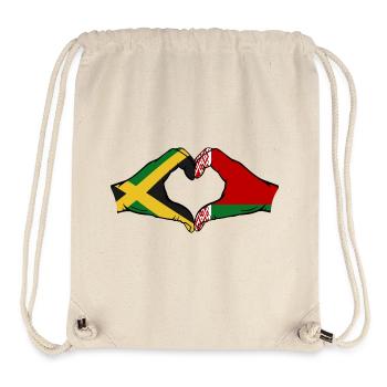 Jamaika Belarus Hände Herzform - Stanley/Stella recycelter Gym Bag - Naturweiß - Vorne