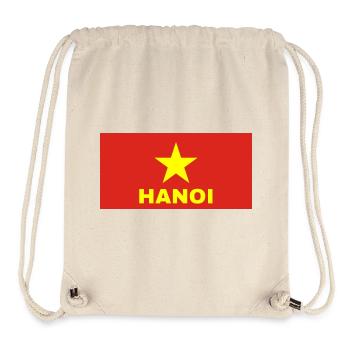 Hanoi City in Vietnamese Flag - Stanley/Stella Recycled Gym Bag - natural - Front