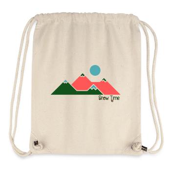 Schneezeit! SKI-SWEATSHIRT Für Skikomfort - Stanley/Stella recycelter Gym Bag - Naturweiß - Vorne