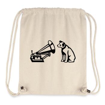 His Master´s Voice Logo Schwarz - Stanley/Stella recycelter Gym Bag - Naturweiß - Vorne