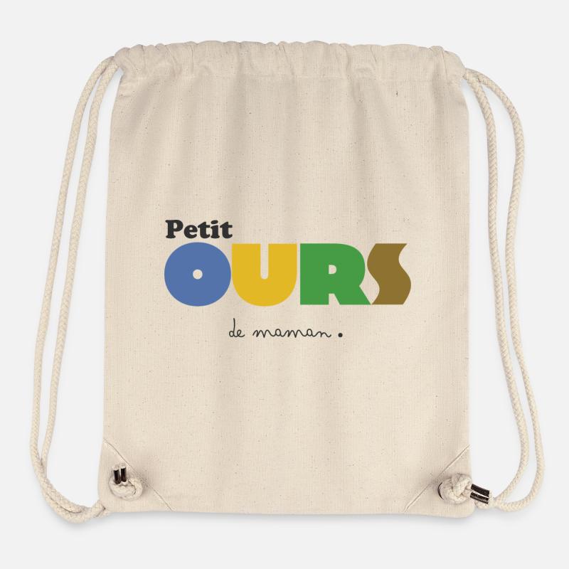 Petit Ours (maman) - Sac à cordon recyclé Stanley/Stella - blanc naturel